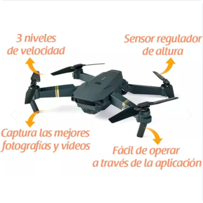 Drone 998 Pro, Plegable con Camara Wifi HD