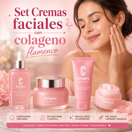 Set Facial Colágeno 3 Piezas Antiarrugas