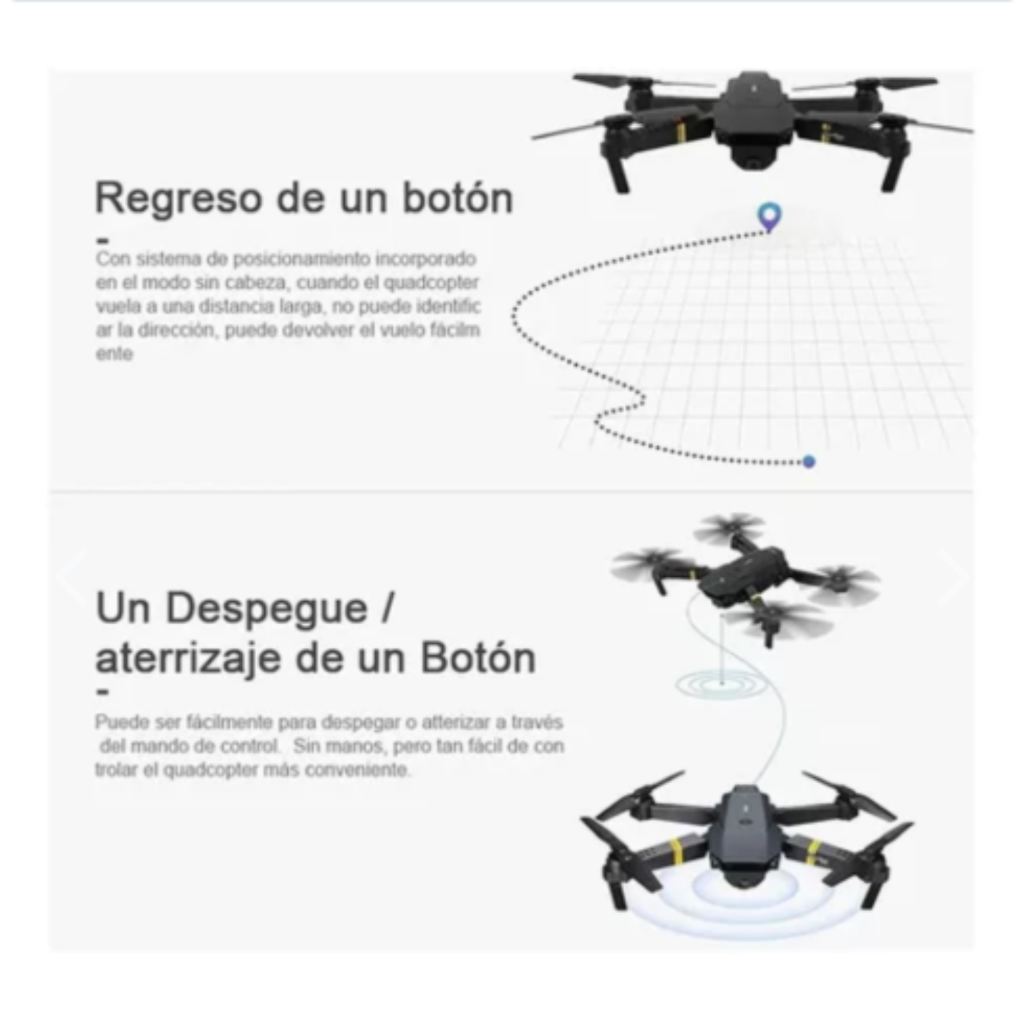 Drone 998 Pro, Plegable con Camara Wifi HD