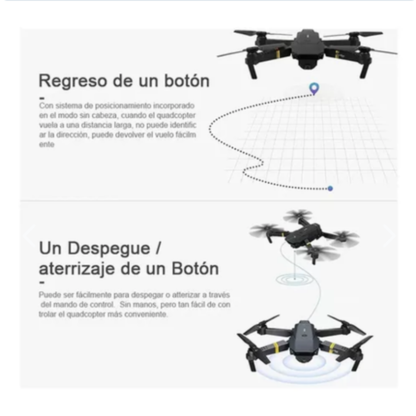 Drone 998 Pro, Plegable con Camara Wifi HD